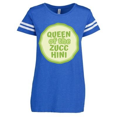 Queen Of The Zucchini Vegan Gift Enza Ladies Jersey Football T-Shirt