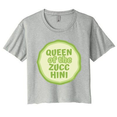 Queen Of The Zucchini Vegan Gift Women's Crop Top Tee