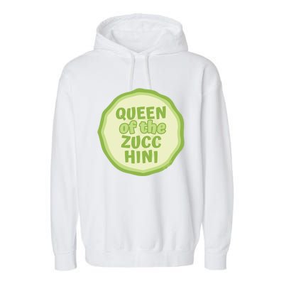 Queen Of The Zucchini Vegan Gift Garment-Dyed Fleece Hoodie