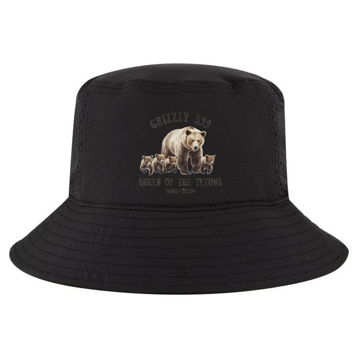 Queen Of The Tetons Grizzly Bear 399 Cool Comfort Performance Bucket Hat