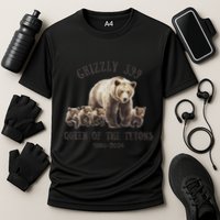 Queen Of The Tetons Grizzly Bear 399 Cooling Performance Crew T-Shirt
