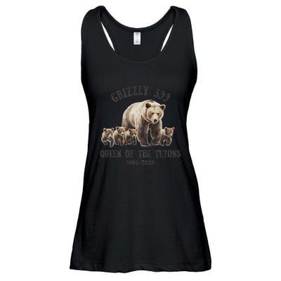 Queen Of The Tetons Grizzly Bear 399 Ladies Essential Flowy Tank