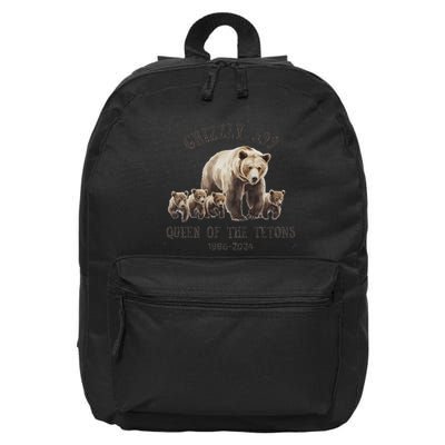 Queen Of The Tetons Grizzly Bear 399 16 in Basic Backpack
