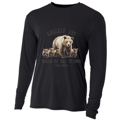 Queen Of The Tetons Grizzly Bear 399 Cooling Performance Long Sleeve Crew