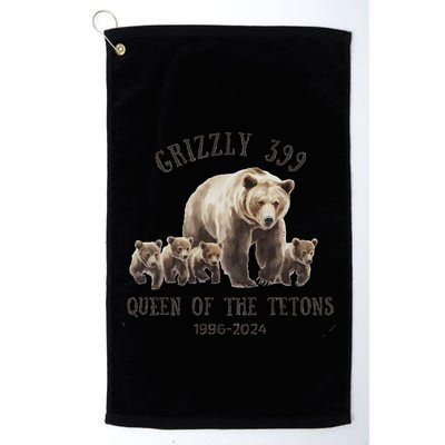 Queen Of The Tetons Grizzly Bear 399 Golf Towel