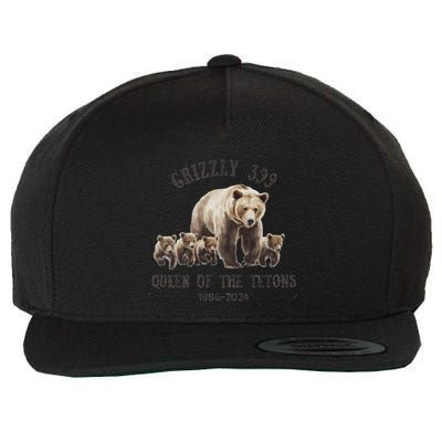 Queen Of The Tetons Grizzly Bear 399 Wool Snapback Cap