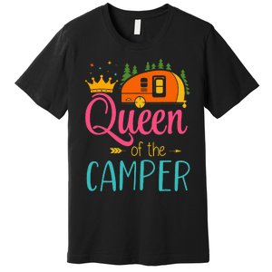 Queen Of The Camper Funny Camping Group Trip Premium T-Shirt