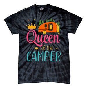 Queen Of The Camper Funny Camping Group Trip Tie-Dye T-Shirt