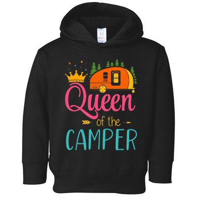 Queen Of The Camper Funny Camping Group Trip Toddler Hoodie