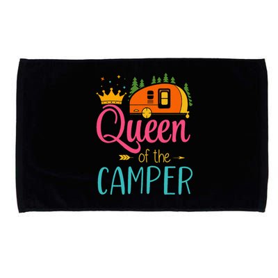 Queen Of The Camper Funny Camping Group Trip Microfiber Hand Towel