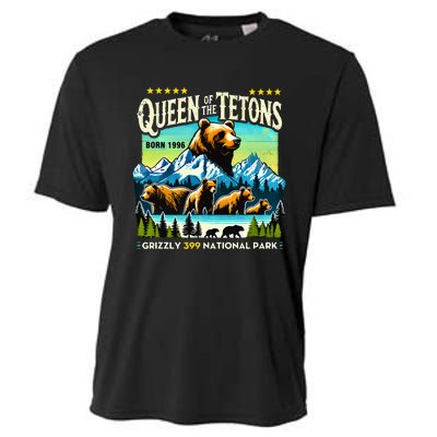 Queen Of The Tetons Grizzly 399 National Park Bear Lovers Cooling Performance Crew T-Shirt