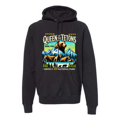 Queen Of The Tetons Grizzly 399 National Park Bear Lovers Premium Hoodie