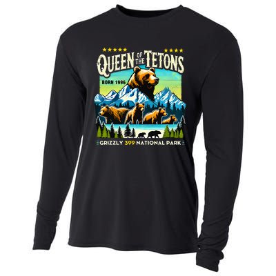 Queen Of The Tetons Grizzly 399 National Park Bear Lovers Cooling Performance Long Sleeve Crew