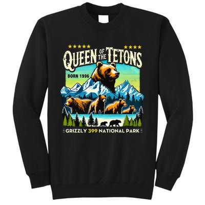 Queen Of The Tetons Grizzly 399 National Park Bear Lovers Tall Sweatshirt