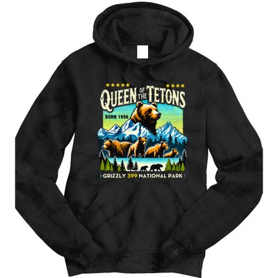 Queen Of The Tetons Grizzly 399 National Park Bear Lovers Tie Dye Hoodie