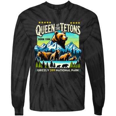 Queen Of The Tetons Grizzly 399 National Park Bear Lovers Tie-Dye Long Sleeve Shirt