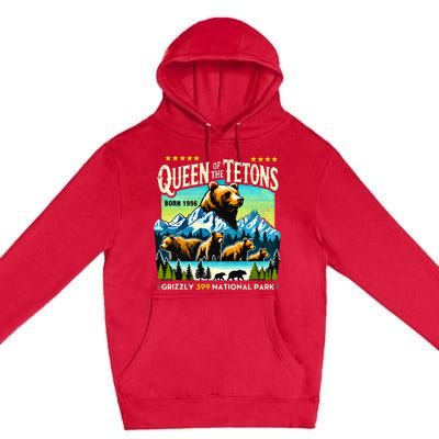 Queen Of The Tetons Grizzly 399 National Park Bear Lovers Premium Pullover Hoodie