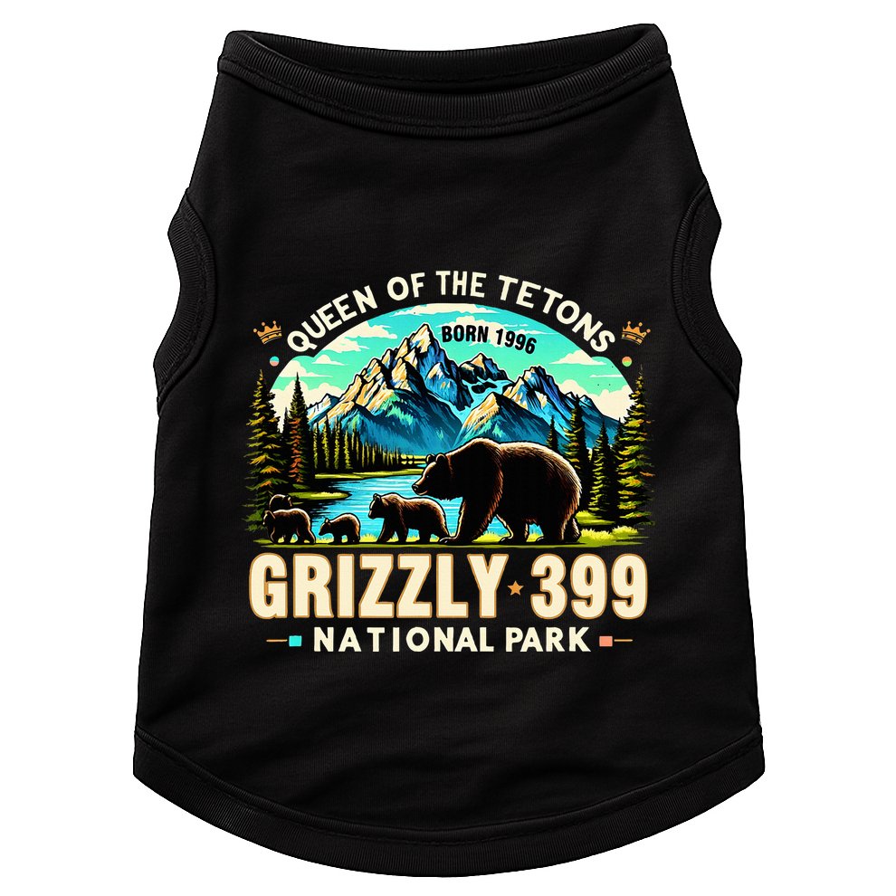 Queen Of The Tetons Grizzly 399 National Park Grizzly Bear Doggie Tank