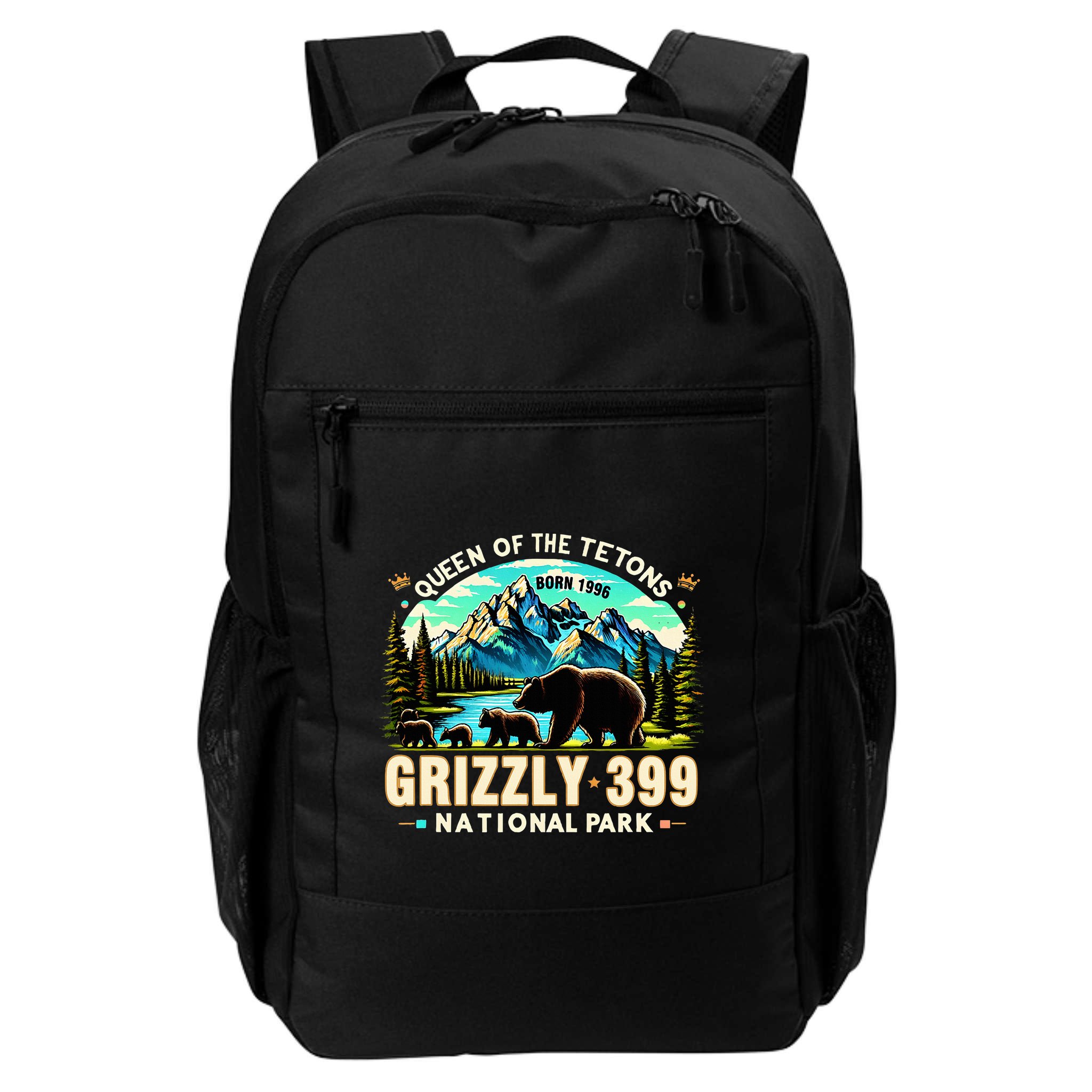 Queen Of The Tetons Grizzly 399 National Park Grizzly Bear Backpack