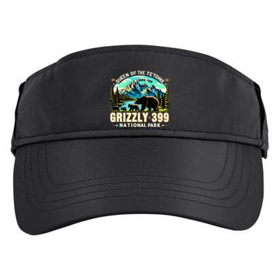 Queen Of The Tetons Grizzly 399 National Park Grizzly Bear Adult Drive Performance Visor
