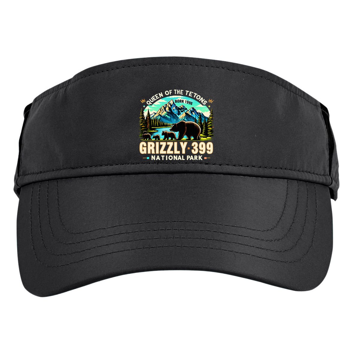 Queen Of The Tetons Grizzly 399 National Park Grizzly Bear Adult Drive Performance Visor