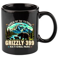 Queen Of The Tetons Grizzly 399 National Park Grizzly Bear 11oz C Handle Ceramic Mug