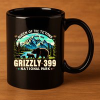 Queen Of The Tetons Grizzly 399 National Park Grizzly Bear 11oz C Handle Ceramic Mug