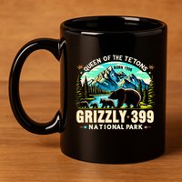 Queen Of The Tetons Grizzly 399 National Park Grizzly Bear 11oz C Handle Ceramic Mug