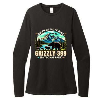 Queen Of The Tetons Grizzly 399 National Park Grizzly Bear Womens CVC Long Sleeve Shirt