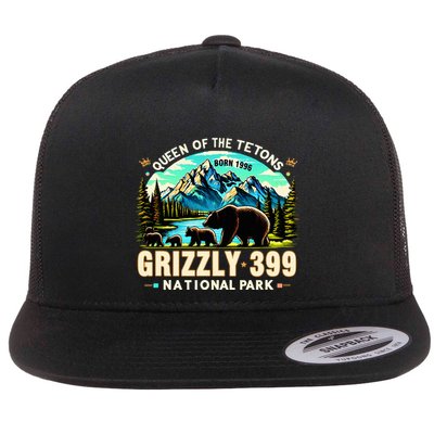 Queen Of The Tetons Grizzly 399 National Park Grizzly Bear Flatbill Hat