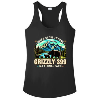 Queen Of The Tetons Grizzly 399 National Park Grizzly Bear Ladies PosiCharge Competitor Racerback Tank