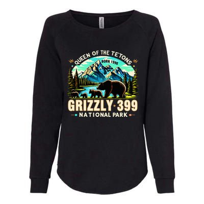 Queen Of The Tetons Grizzly 399 National Park Grizzly Bear Womens California Wash Sweatshirt