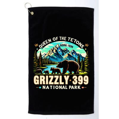 Queen Of The Tetons Grizzly 399 National Park Grizzly Bear Golf Towel