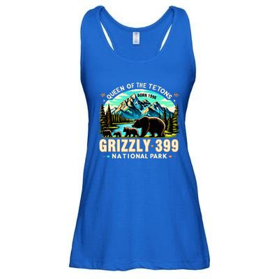 Queen Of The Tetons Grizzly 399 National Park Grizzly Bear Ladies Essential Flowy Tank