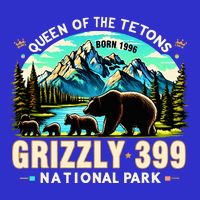 Queen Of The Tetons Grizzly 399 National Park Grizzly Bear 16 in Basic Backpack
