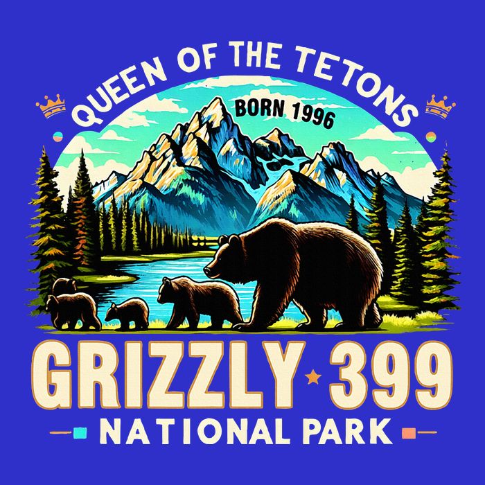 Queen Of The Tetons Grizzly 399 National Park Grizzly Bear 16 in Basic Backpack
