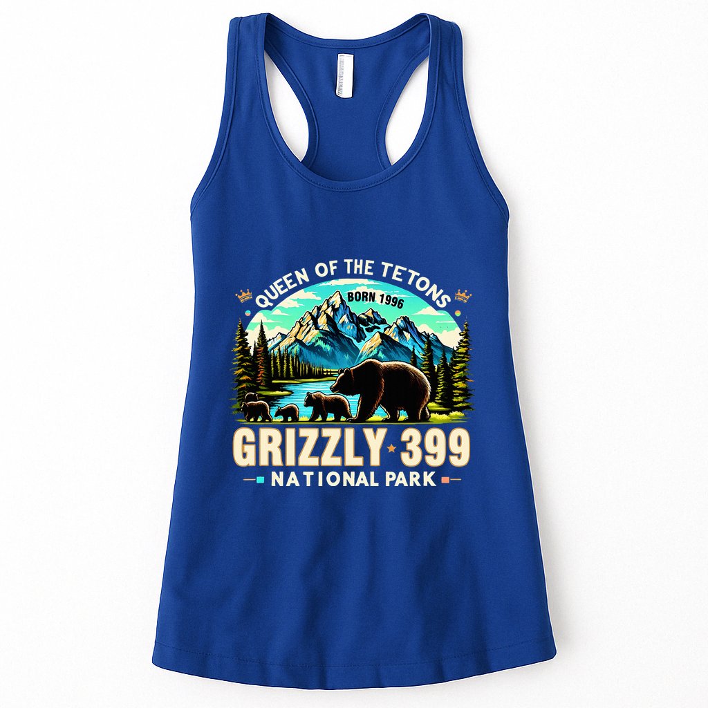 Queen Of The Tetons Grizzly 399 National Park Grizzly Bear Womens Tank Top