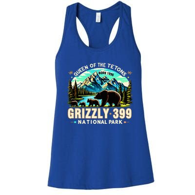 Queen Of The Tetons Grizzly 399 National Park Grizzly Bear Women's Racerback Tank