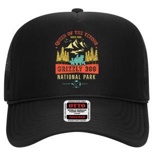 Queen Of The Tetons Grizzly 399 National Park Preserve High Crown Mesh Back Trucker Hat