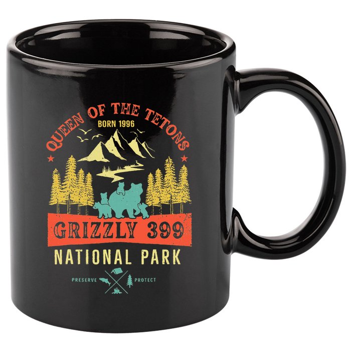 Queen Of The Tetons Grizzly 399 National Park Preserve 11oz C Handle Ceramic Mug