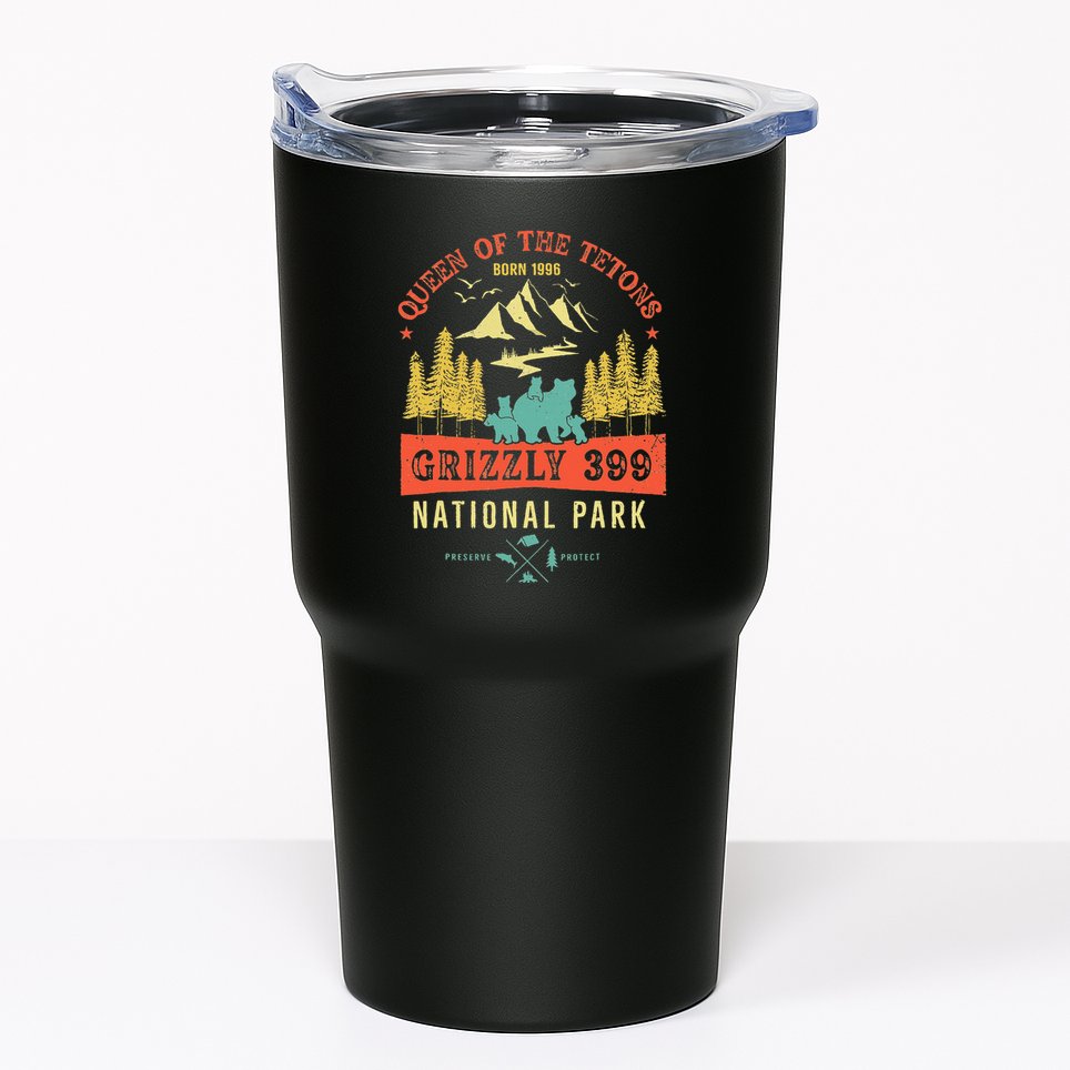 Queen Of The Tetons Grizzly 399 National Park Preserve Tumbler
