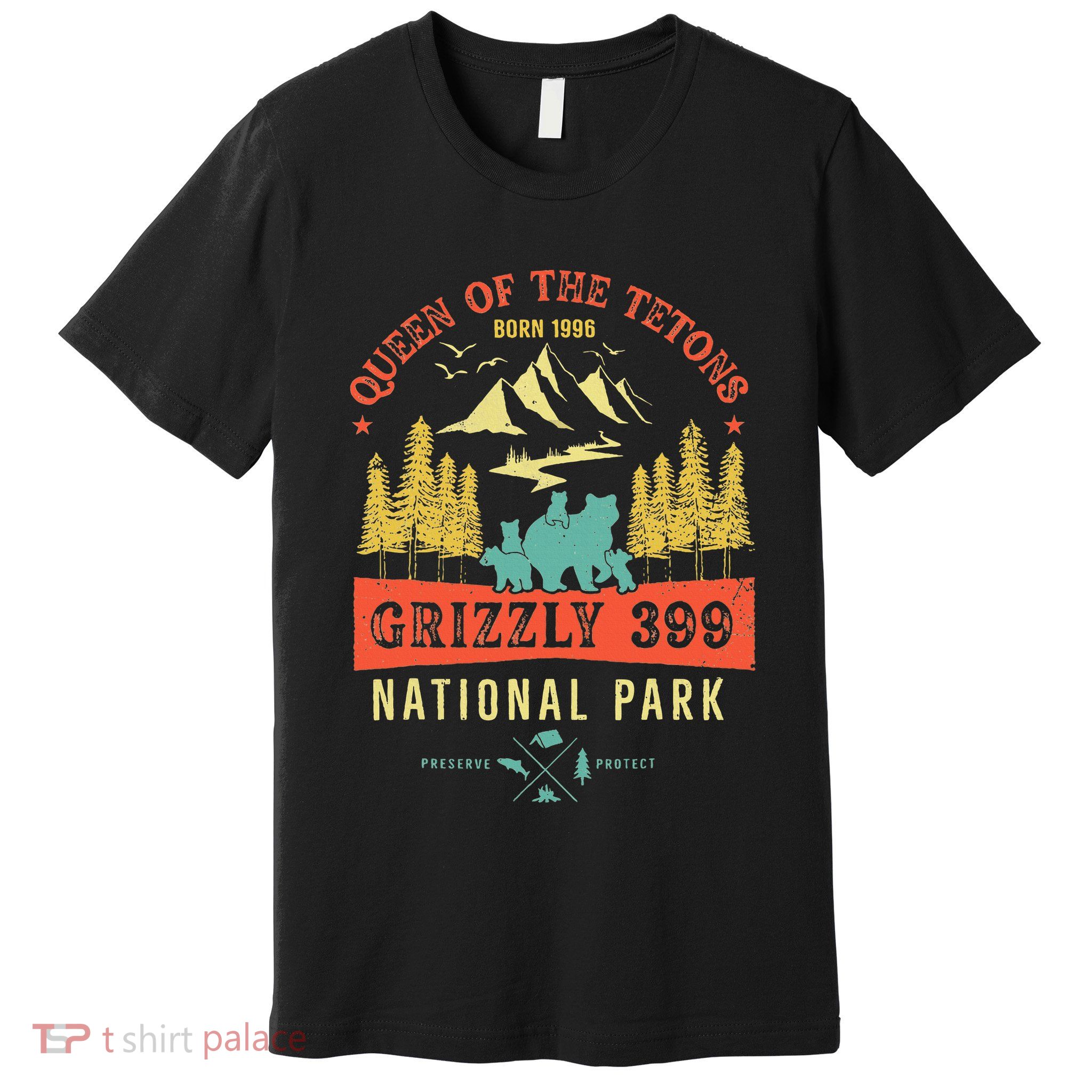 Queen Of The Tetons Grizzly 399 National Park Preserve Premium T-Shirt