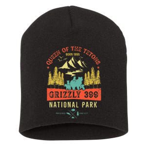 Queen Of The Tetons Grizzly 399 National Park Preserve Short Acrylic Beanie