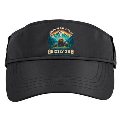 Queen Of The Tetons Grizzly Bear 399 National Park Adult Drive Performance Visor