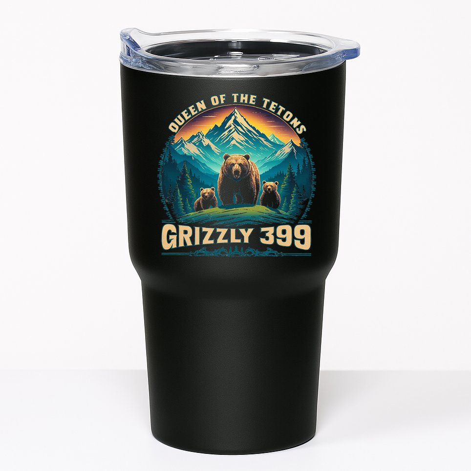 Queen Of The Tetons Grizzly Bear 399 National Park Tumbler