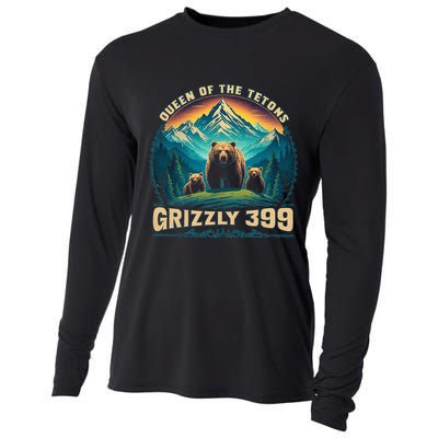 Queen Of The Tetons Grizzly Bear 399 National Park Cooling Performance Long Sleeve Crew
