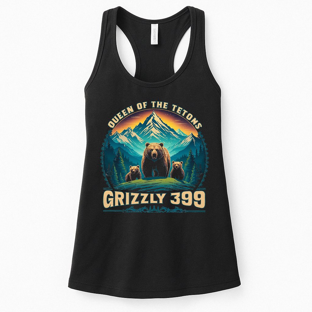 Queen Of The Tetons Grizzly Bear 399 National Park Womens Tank Top