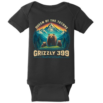 Queen Of The Tetons Grizzly Bear 399 National Park Baby Bodysuit