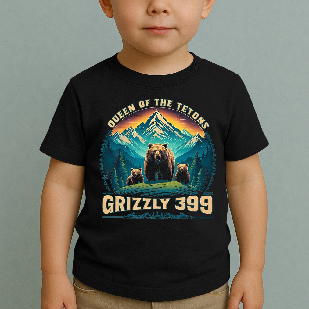 Queen Of The Tetons Grizzly Bear 399 National Park Toddler T-Shirt