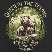 Queen Of The Tetons Grizzly 399 Wildlife Preserve 1996 2024 Cool Comfort Performance Bucket Hat